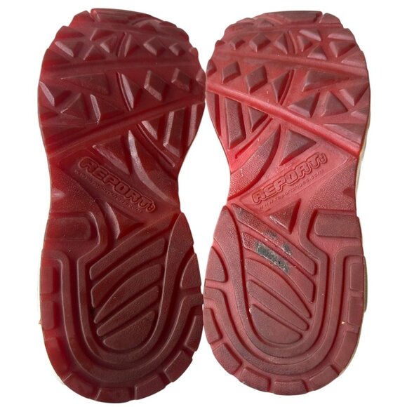 Women's REPORT Racer Leather Sneakers Orange/Red/Gray Size 9 (READ Notes) - Picture 3 of 16